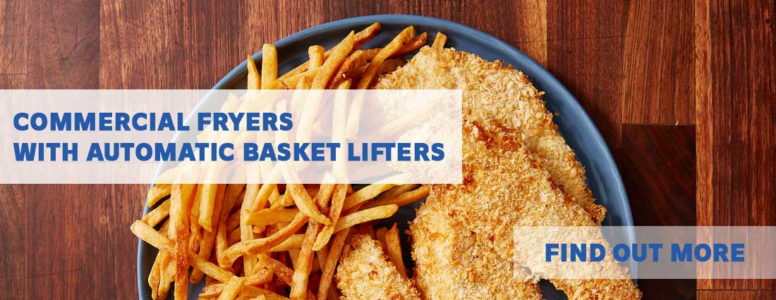 Commercial Fryers with automatic basket lifters